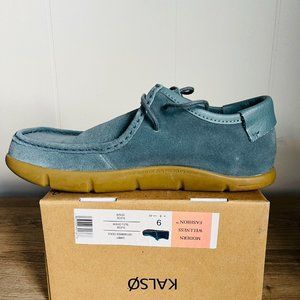 Kalso Earth Shoes Darby Nubuck Tie Shoes Size US 9 Unisex  Beautiful blue Denim